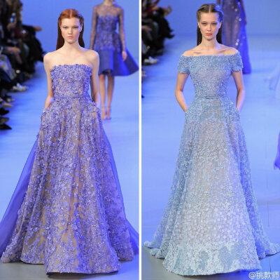 Elie Saab Spring 2014 Couture 艾莉·萨博(ElieSaab)的作品，一向都是以奢华高贵、优雅迷人的晚礼服而著称，宛如又一个VALENTINO。 艾莉·萨博(ElieSaab)的高级定制女装秀，以华丽风格取胜，运用丝绸闪缎、珠光面料、…