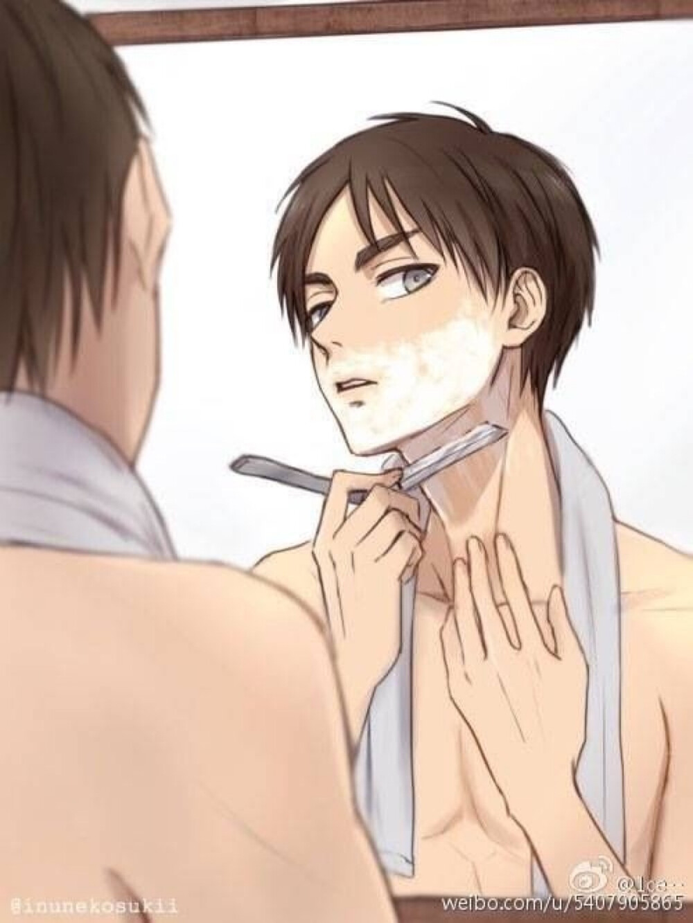 靠他肩 进击的巨人 Eren