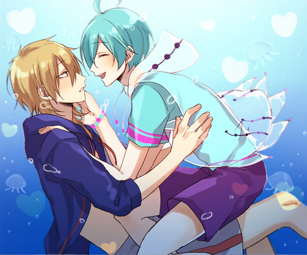 图源p站未授权转载侵权致歉偶像梦幻祭深海奏汰羽风薰作者id3191234