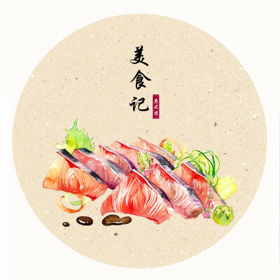 美食插画 寿司君 绘：Tang-ga