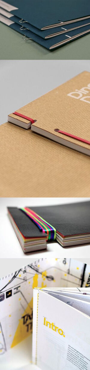 Love these creative binding solutions for #booklets and #brochures: