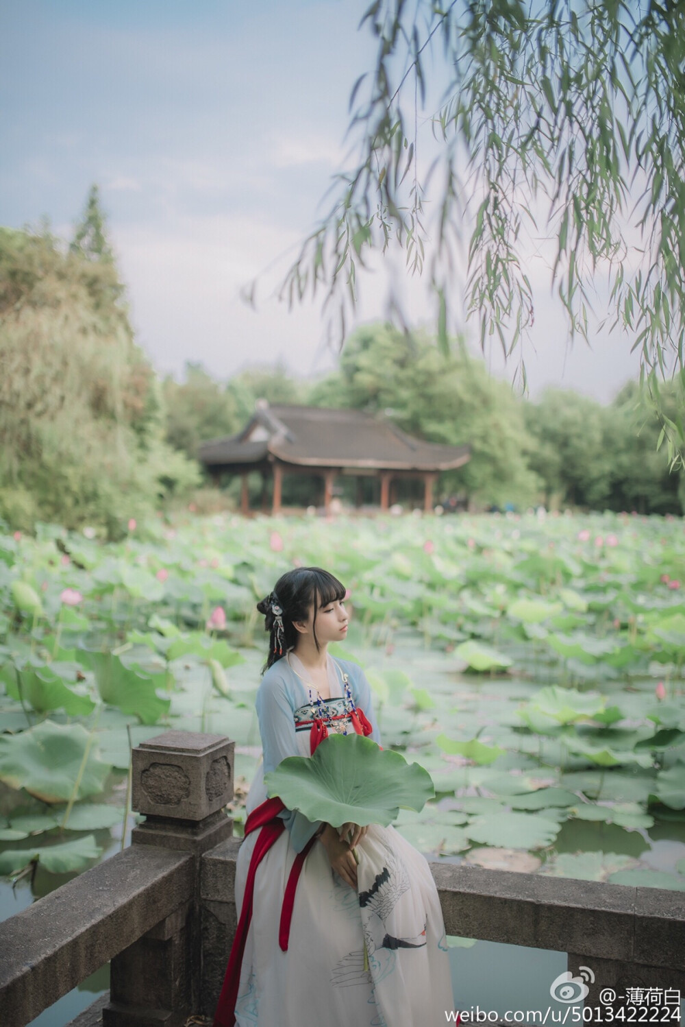 《芳菲却》
七节青青篙儿摇，摇到谁家旧河桥？初蕊红时斜缀鬓，一捧荷香盈怀抱。篙儿摇，摇到谁家旧河桥？碧水清风习习夜，一腔闲愁尽抛了。