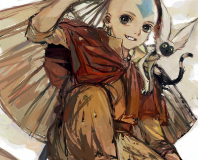 aang_叶鴉_降世神通圈插画_网易GACHA二次元社区