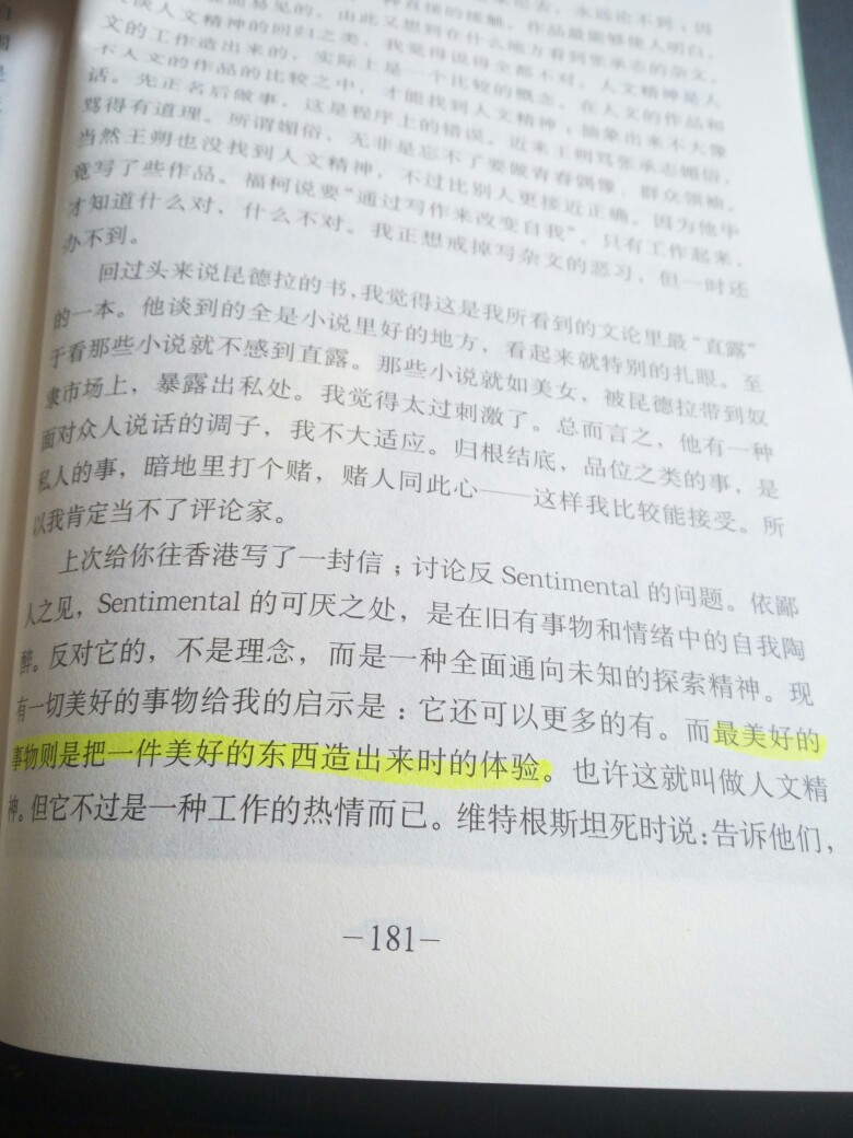 最美好的事物则是把一件美好的东西造出来时的体验。
——《王小波全集 第九卷》