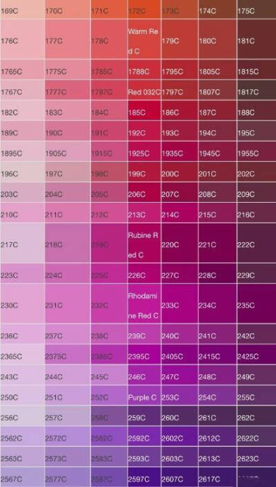 一组超全的PANTONE配色卡！国际通用，设计师必备
