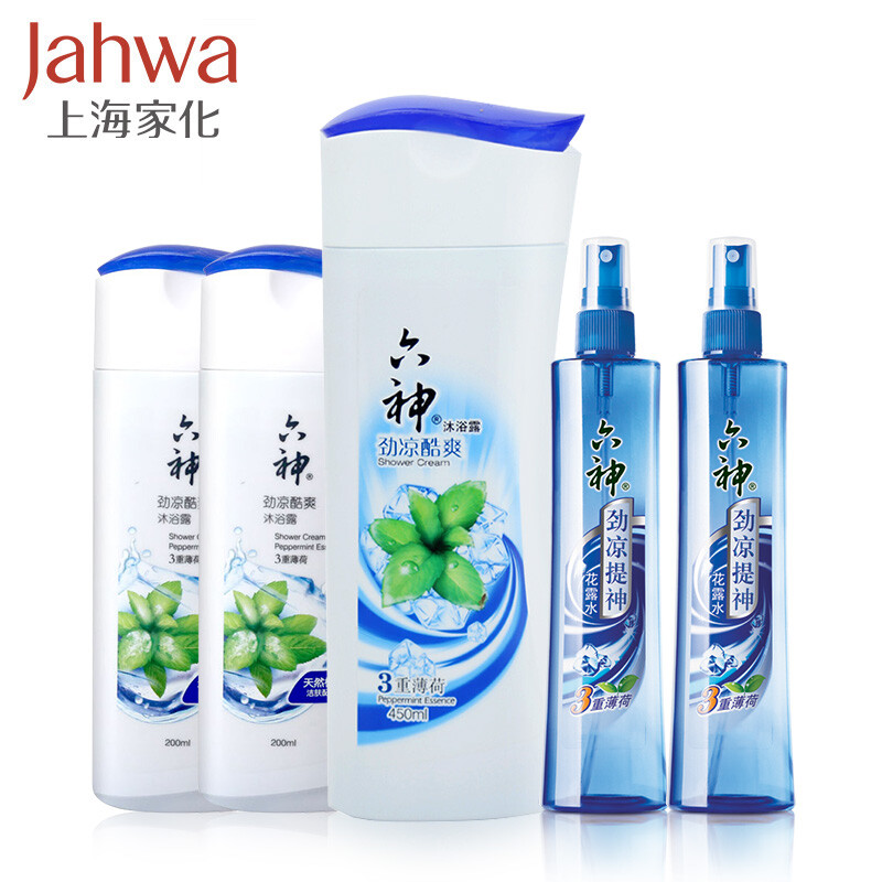 上海家化 六神喷雾劲凉提神花露水180ml*2 六神夏日劲凉舒爽套装