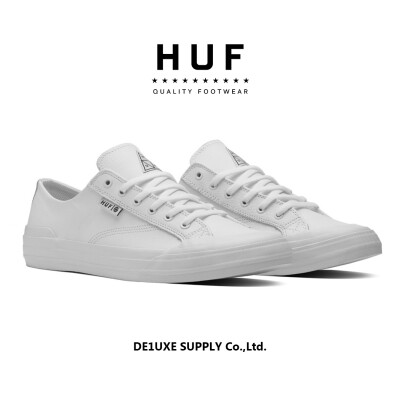 HUF Classic Lo 纯白帆布包胶头滑板鞋 夏季必备小众潮牌小白鞋