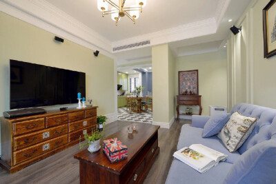 香草天空，95㎡美式两居室~