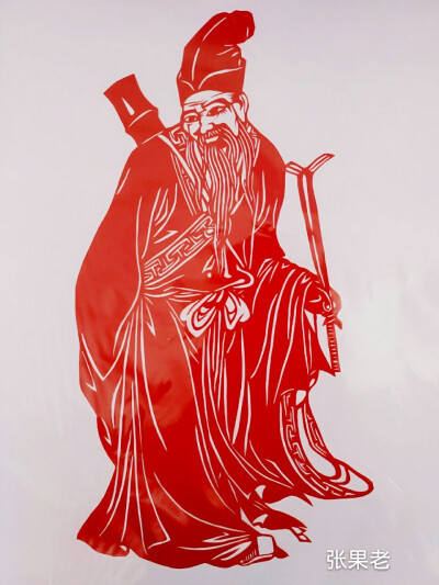剪纸八仙系列之张果老，喜欢的朋友可以加我微信或扣扣939004336交流哦