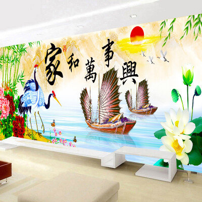 5D钻石十字绣家和万事兴钻石画满钻新款客厅大幅全贴点贴钻钻石绣
