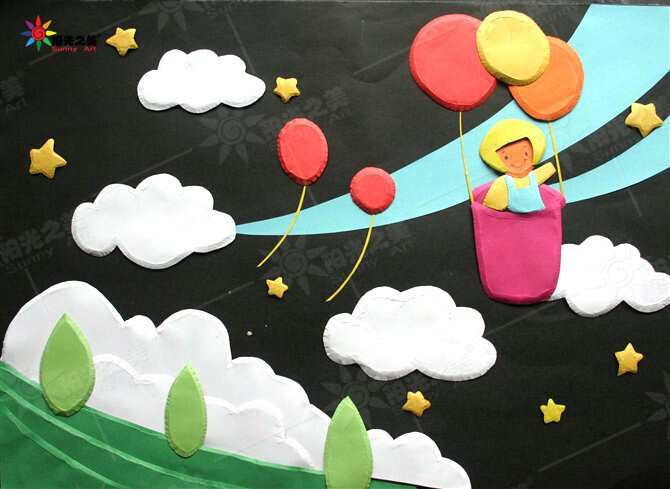 儿童剪纸画剪纸拼贴画儿童画剪纸画素材