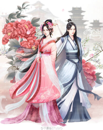 大唐游仙记 唐嫣的海报，#古装女神# 绘师：@千景绘STUDIO