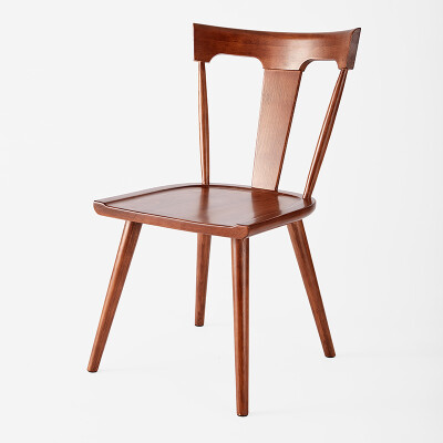 北欧宜家纯全实木餐椅小户型日式休闲咖啡椅现代简约椅子餐厅家具