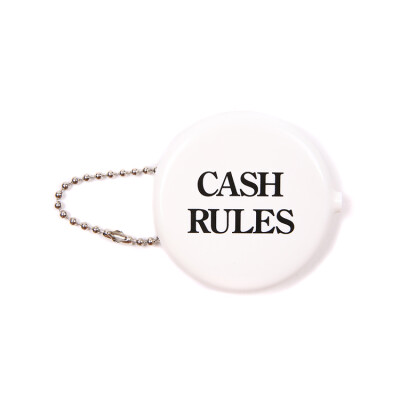 现货WTAPS FPAR 西山彻 英文CASH RULES 零钱包钥匙扣挂饰