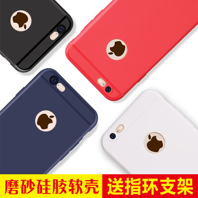 iPhone6手机壳苹果6plus硅胶6s磨砂超薄简约防摔套软男女新款黑潮