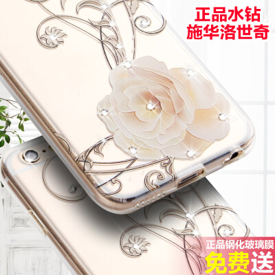 苹果6手机壳6s新女款透明硅胶5.5六奢华水钻iphone6plus?；ね馓? data-iid=