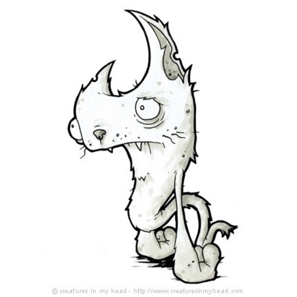 小怪兽系列78手账素材 简笔画素材