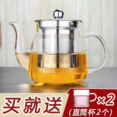 耐高温玻璃茶具玻璃茶壶不锈钢过滤网玻璃壶泡茶壶花茶壶特价包邮