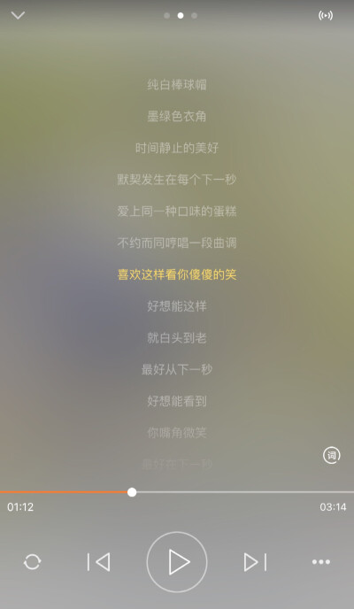 喜欢这样看你傻傻的笑 好想能这样 就白头到老 最好从下一秒——下一秒