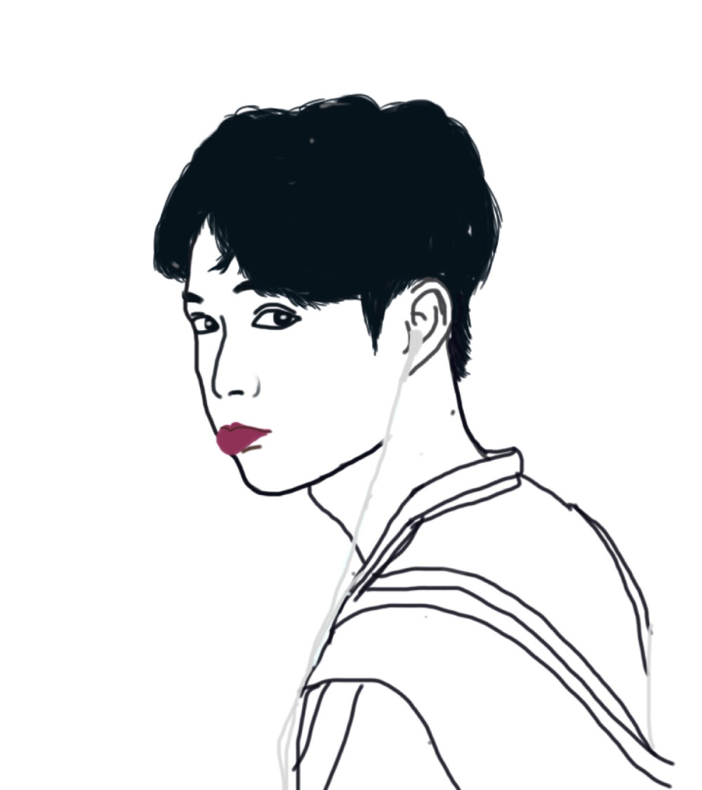 张艺兴头像手绘