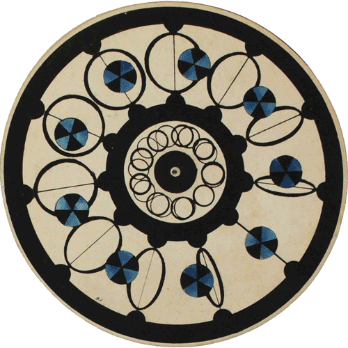 19世纪 ，比利时的物理学家Joseph Plateau根据视觉滞留原理，发明了可以呈现动态图像的装置“ 费纳奇镜 ”，这是被认为动画的最早雏形。丨图片由波士顿艺术家Richard Balzer和洛杉矶的动画设计师Brain Duffy共同完成。