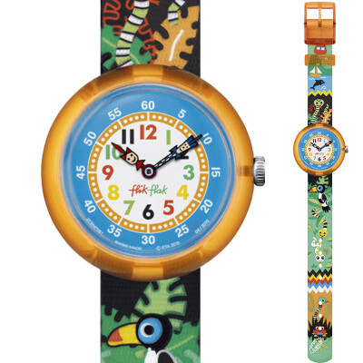 Swatch斯沃琪瑞士制造儿童手表 2016男孩表 动物狂欢ZFBNP061