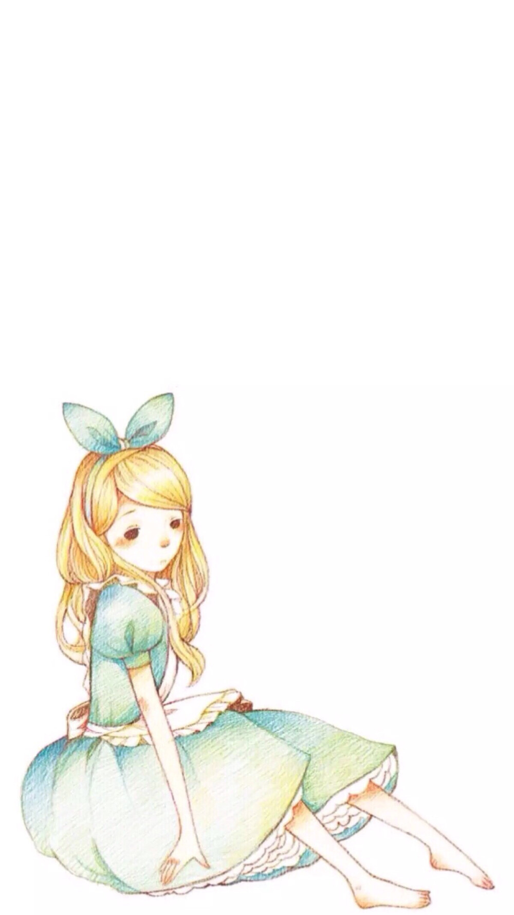 简单清新可爱手绘卡通动漫二次元萌系清新插画手机壁纸786378