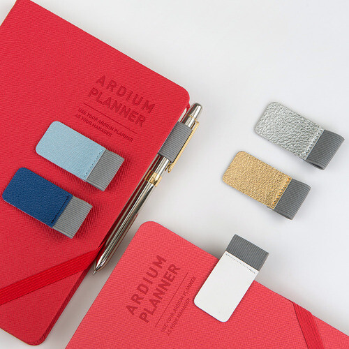 ARDIUM 韩国创意文具 粘贴式皮质笔插 日记本装饰圆珠笔收纳笔插