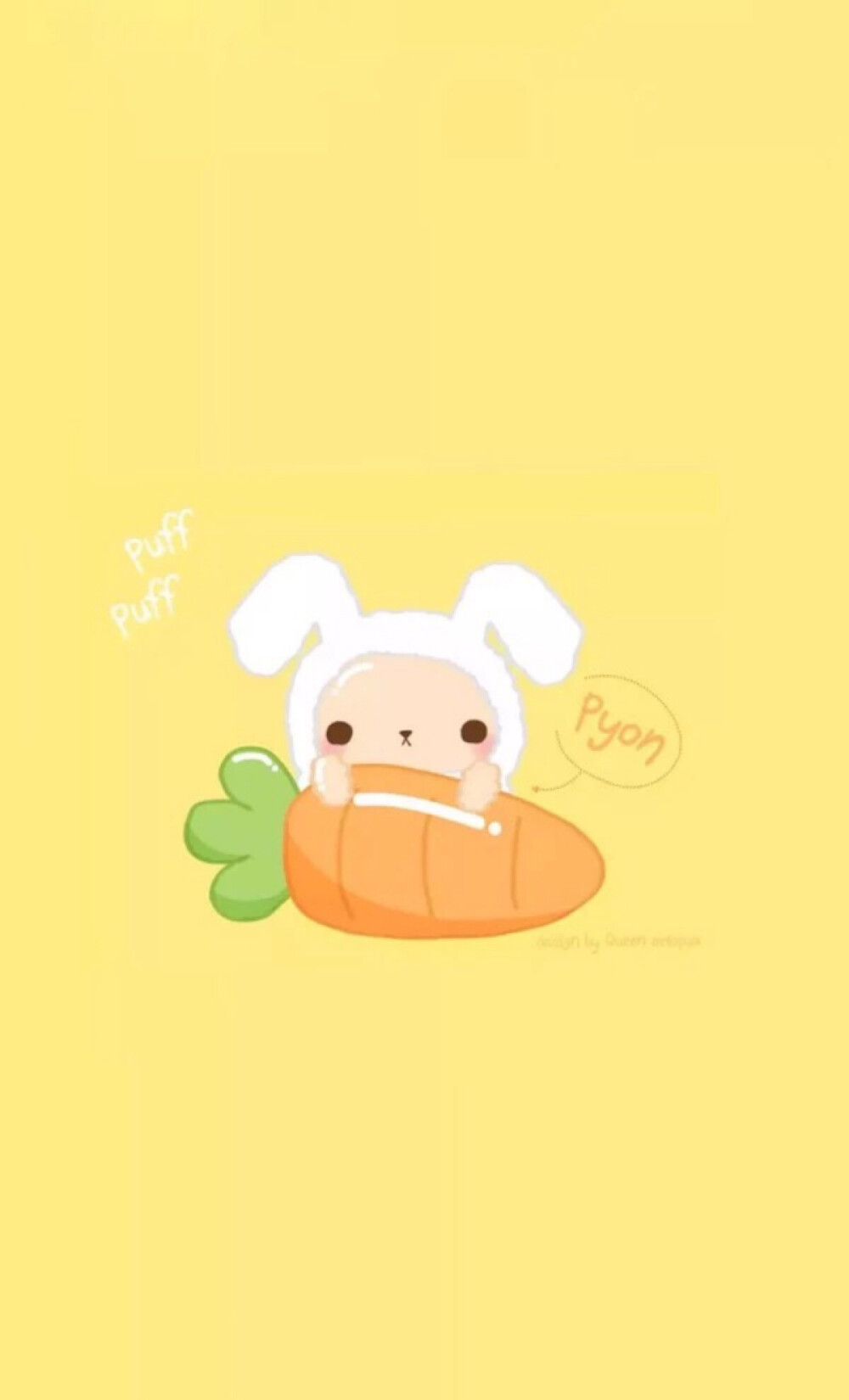 黄色系简单清新卡通手机屏保78637871