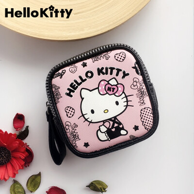 hellokitty女包2016日韩凯蒂猫可爱印花卡通粉色零钱包小包包