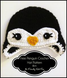 The Friendly Red Fox: Free Penguin Crochet Hat Pattern