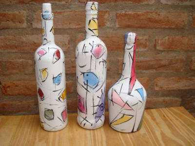 瓶子 花纹 绘画 改造 创意