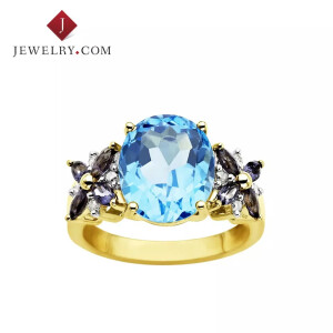 Jewelry.com 14K金托帕石 戒指