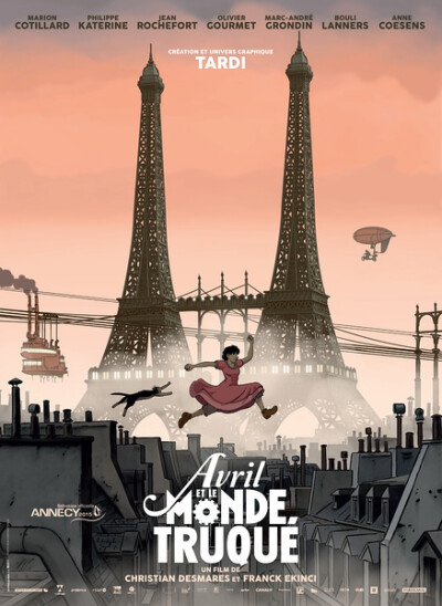 《阿薇尔与虚构世界》是由克里斯蒂安·戴斯马雷斯、弗兰克·埃金齐联合执导的冒险动画电影，由玛丽昂·歌迪亚、菲烈·卡特林、马克-安德烈·格隆丁、让·雷谢夫等参与配音。
该片改编自法国漫画家王雅克·塔地的漫画作品，…