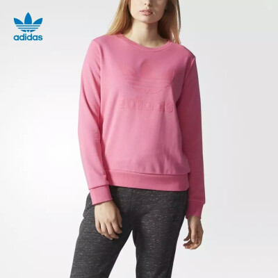 adidas 阿迪达斯 三叶草 女子 卫衣 镭射粉 AY7927