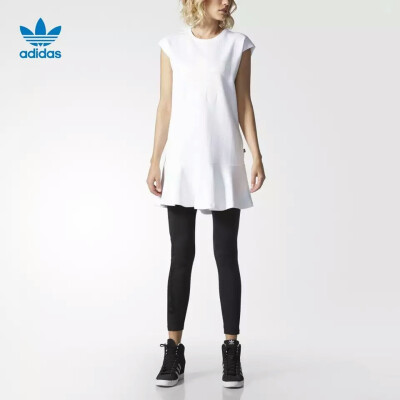 adidas 阿迪达斯 三叶草 女子 裙子 白 AY6723