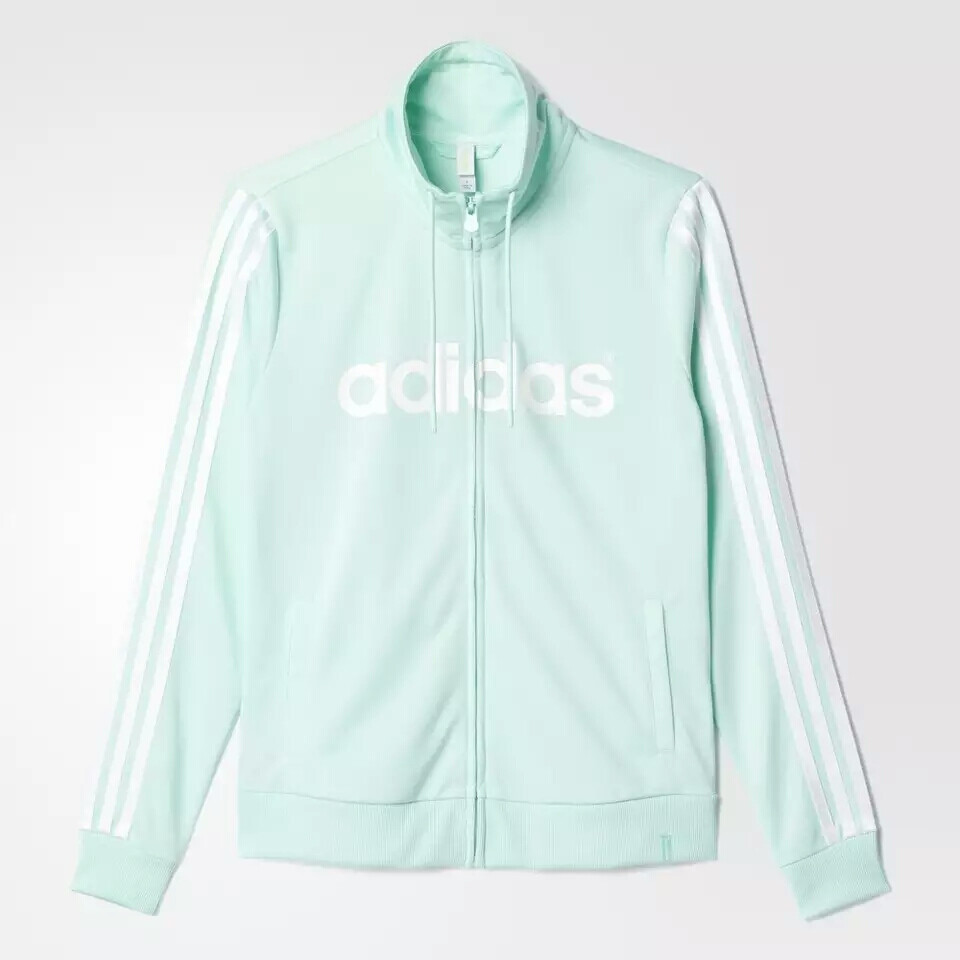 adidas 阿迪达斯 neo 女子 运动外套 冰晶骑士绿 AZ3848