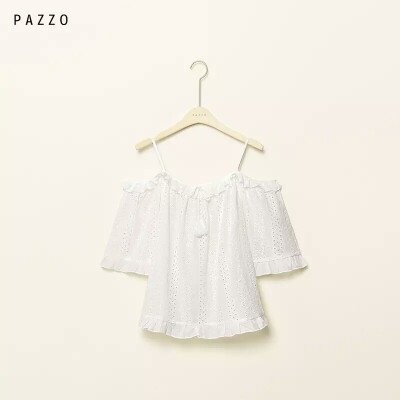 │PAZZO│SWEET P40003170 BOHO GIRL织花绑带上衣