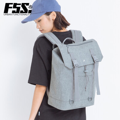 f5s2016简约系列大容量双肩包男原创潮牌纯色欧美时尚旅行包