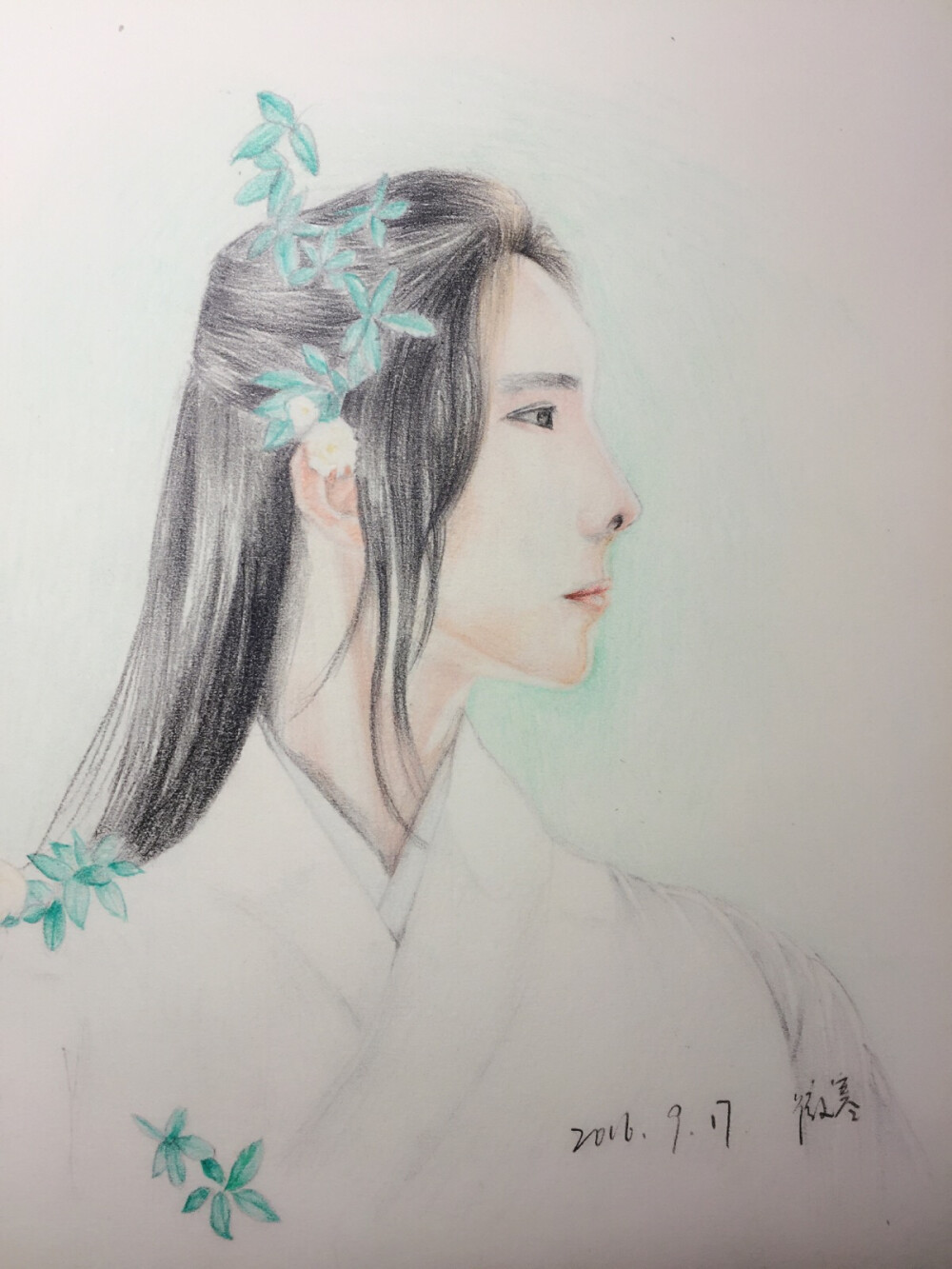 帅哥手绘彩铅肖奈一笑奈何杨洋大神微微一笑很倾城