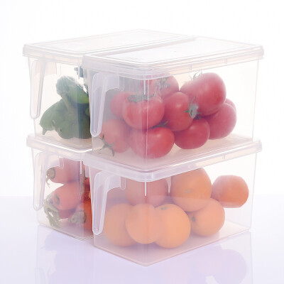 日本进口冰箱保鲜盒塑料收纳盒水果储物盒长方形密封盒蔬菜储物盒