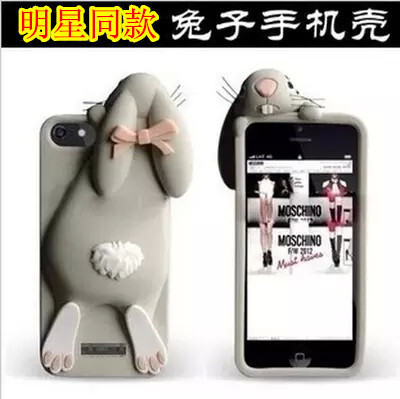 限量版 龅牙兔iphone6 plus手机壳苹果6S/5S保护套硅胶4s可爱防摔