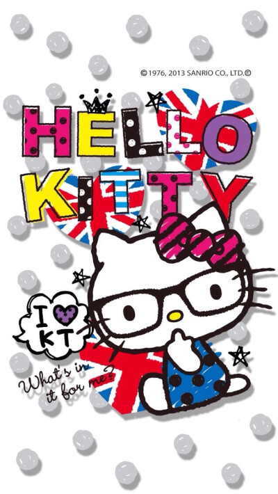 戴眼镜的kitty 壁纸 桌面 背景 另类kitty 手机屏幕