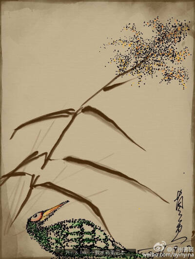 《数码水墨+钢笔点画》