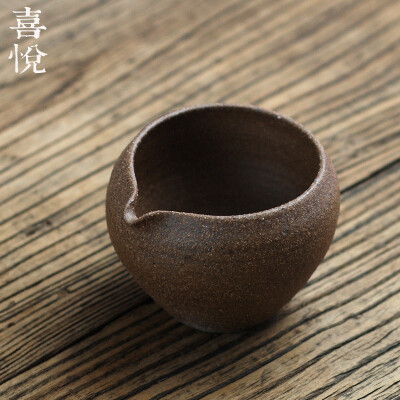 喜悦茶铺 日式手工茶器 粗陶公道杯 茶海匀杯 出水好 风吹麦浪