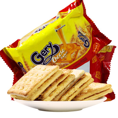 印尼进口Gery奶酪涂层饼干110g*10包 芝士味小吃零食品