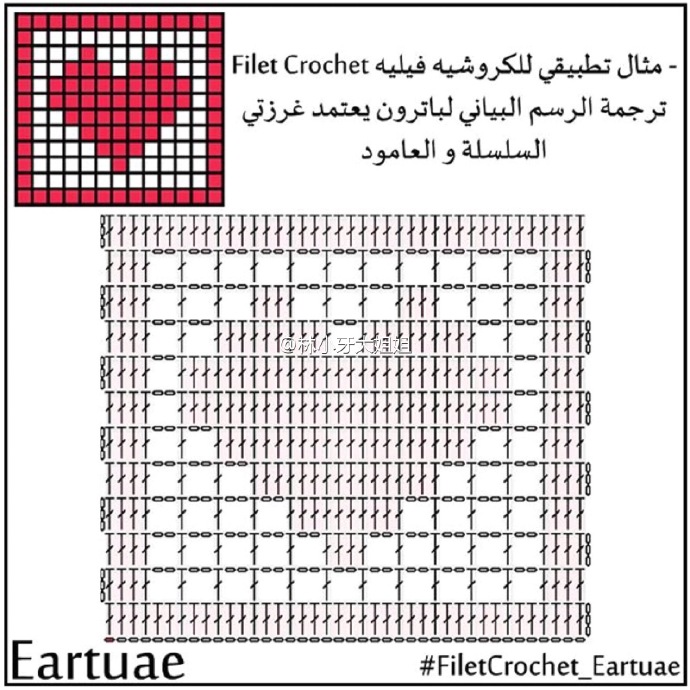 #林小牙大姐姐的手作收藏集##钩编 单元花 图解 钩针#每日分享 蝴蝶图案和爱心图案的毯子和图解 图片来自ins上