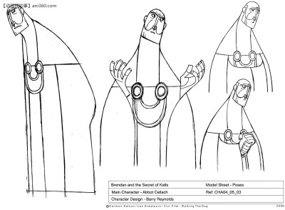 《凯尔经的秘密》角色设定稿