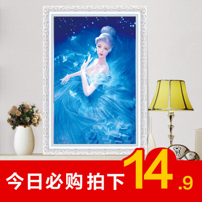 5D钻石画满钻客厅灰姑娘卧室钻石绣砖石画贴钻十字绣点钻现代简约