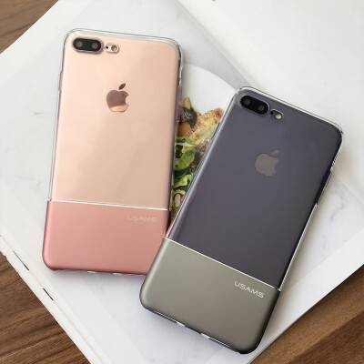 iphone7金属透明手机壳苹果7plus外壳硅胶透明商务壳i7壳7代外壳